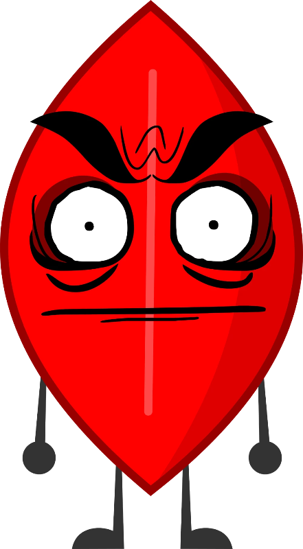 Evil Leafy character hiding